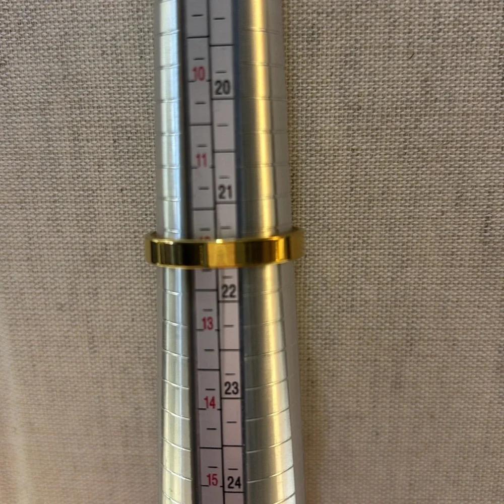 Gold tone stainless steel ring